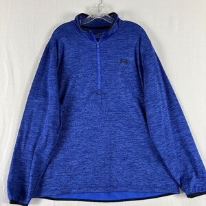 Under Armour, ColdGear, Loose Fit, 1/4 Zip Pullover‎ Sweater, Blue and Black XXL